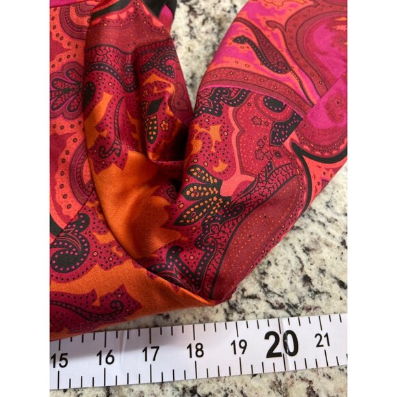 Transitions Paisley Jacket Black S Red Black Trim Light Preppy Boho Corpcore - Picture 5 of 7